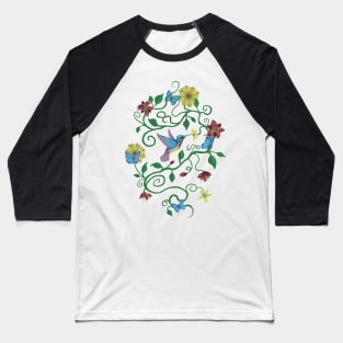 Colibri and butterflys Baseball T-Shirt